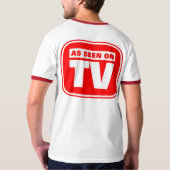 テレビで表示されるカスタマイズ- Tシャツ (裏面フル)
