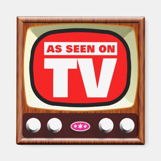 テレビで見る – レトロテレビ マグネット (正面)