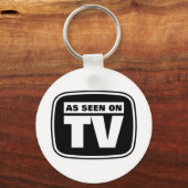 テレビで見る – 白黒 キーホルダー (正面)