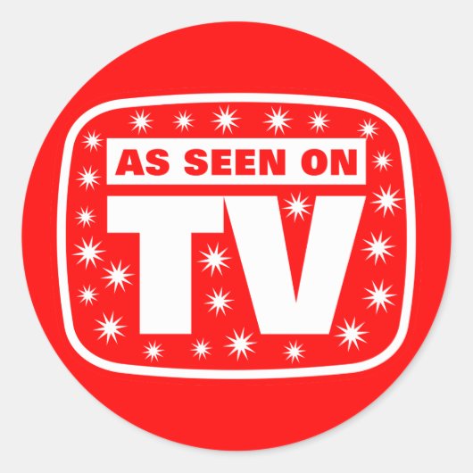 テレビで見る – CH 2 With Snow Stars ラウンドシール (正面)