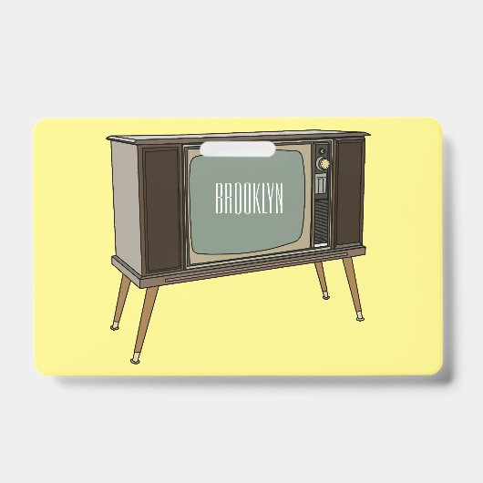 テレビのカートゥーンイラスト バッジ (正面)