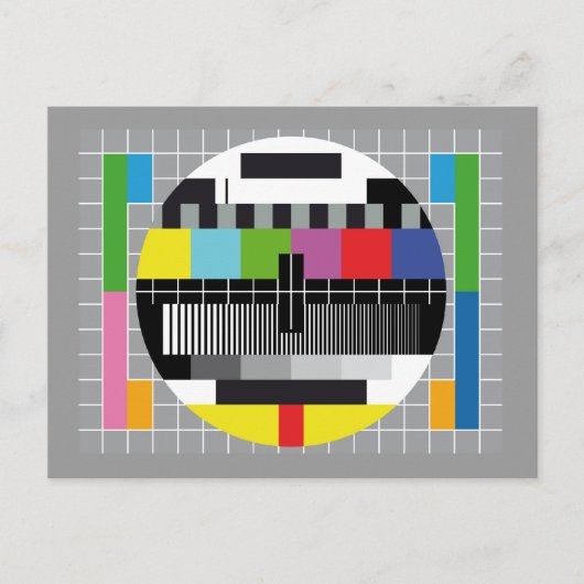 テレビのテスト画面 ポストカード (正面)