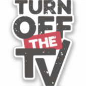 テレビのフェイクニュースプロパガンダをオフにする シール (正面)