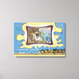 テレビの修理屋 | 不条理な言葉遊びユーモア 24x16 キャンバスプリント