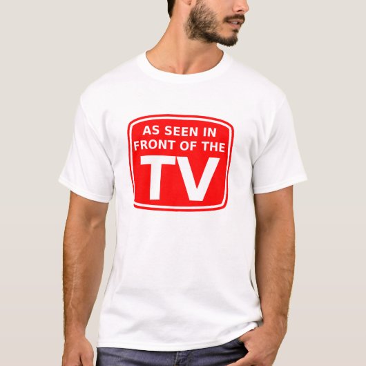 テレビの前で見た通りの面白Tシャツ・ユーモア Tシャツ (正面)