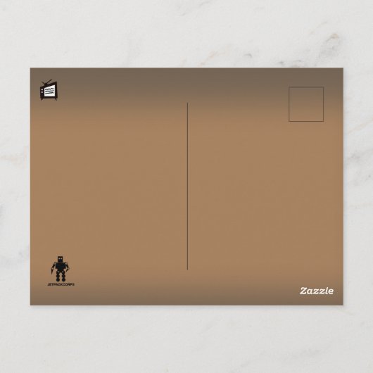 テレビの恐ろしいニュース ポストカード (裏面)