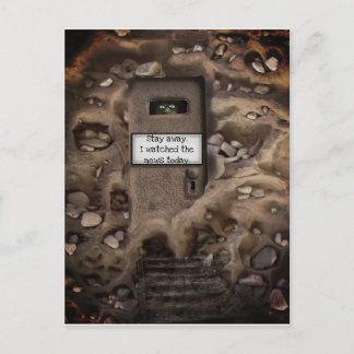 テレビの恐ろしいニュース ポストカード