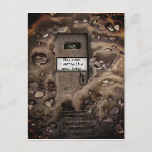 テレビの恐ろしいニュース ポストカード (正面)