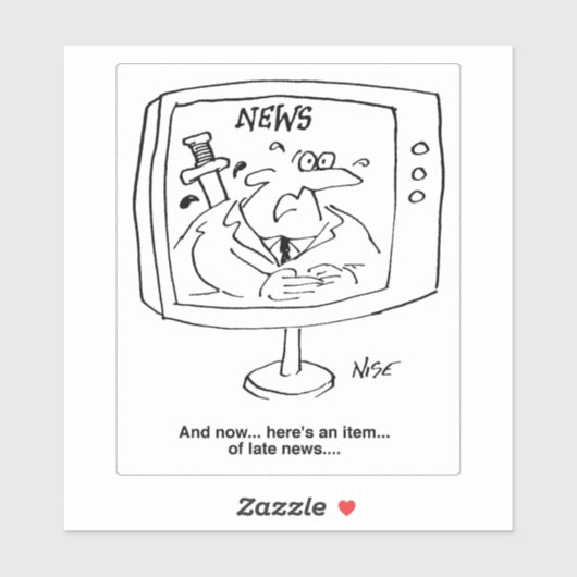 テレビの漫画の後半ニュースとニュースリーダー。 シール (シート)