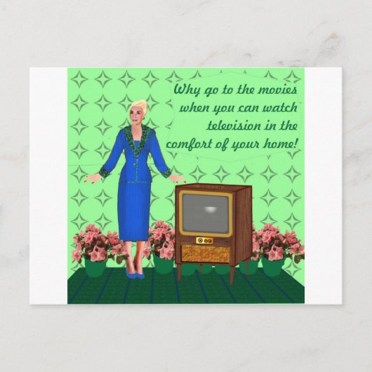 テレビの登場 ポストカード (正面)