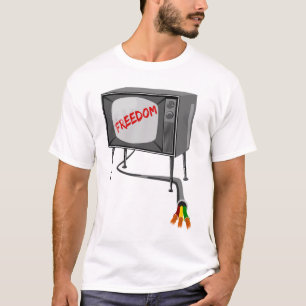 テレビの自由がコードを切った Tシャツ