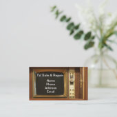 テレビの販売および修理サービス 名刺 (スタンド正面)