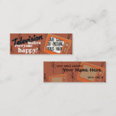 テレビはみんなを幸せにする！銅褐色 スキニー名刺 (正面/裏面)