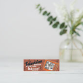 テレビはみんなを幸せにする！銅褐色 スキニー名刺 (スタンド正面)