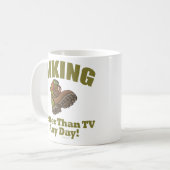 テレビより良い – ハイキング コーヒーマグカップ (正面左)