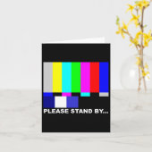 テレビをご覧ください テレビ テスト パターン ハロウィン カード (黄色い花)