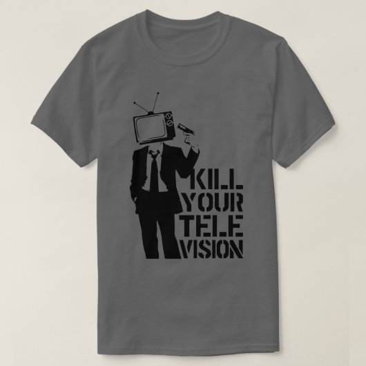テレビを殺す Tシャツ (デザイン正面)