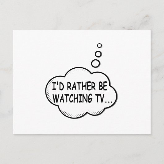 テレビを見たい ポストカード (正面)