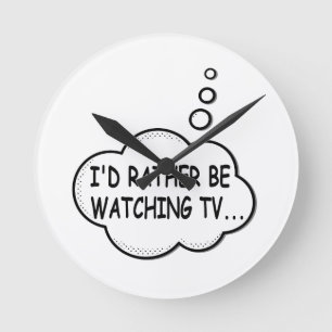 テレビを見たい ラウンド壁時計