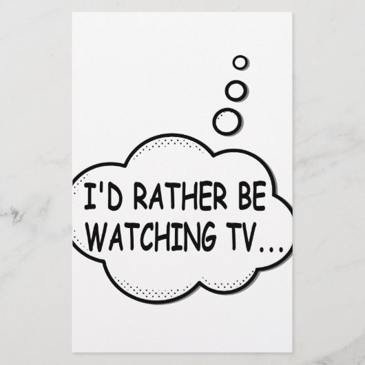 テレビを見たい 便箋 (正面)