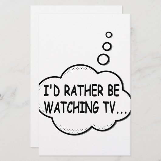 テレビを見たい 便箋 (正面/裏面)