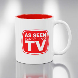テレビを見てたら見た ツートーンマグカップ