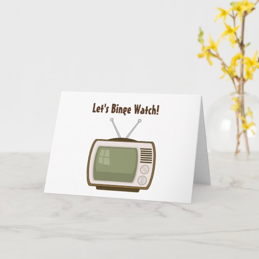 テレビを見よう カード (黄色い花)