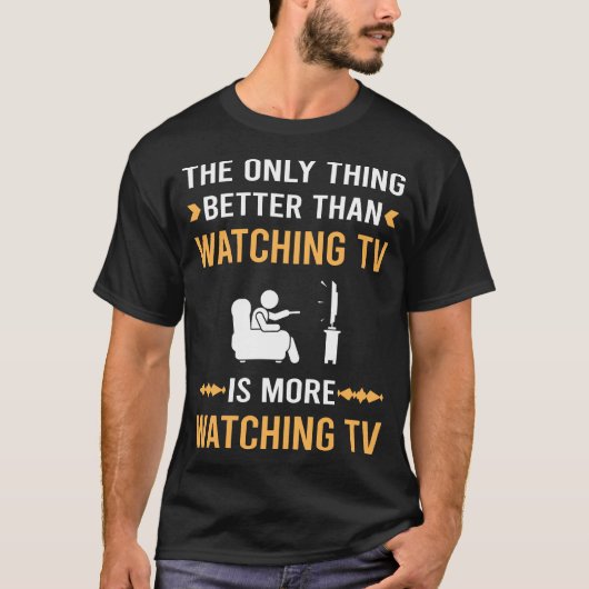 テレビを見るより楽しい Tシャツ (正面)