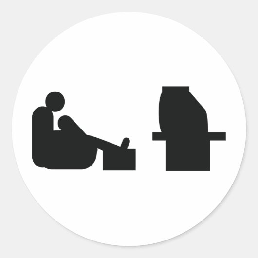 テレビを見る ラウンドシール (正面)