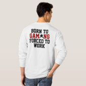 テレビゲームのジャンキーユーおもしろいモア Tシャツ (裏面フル)