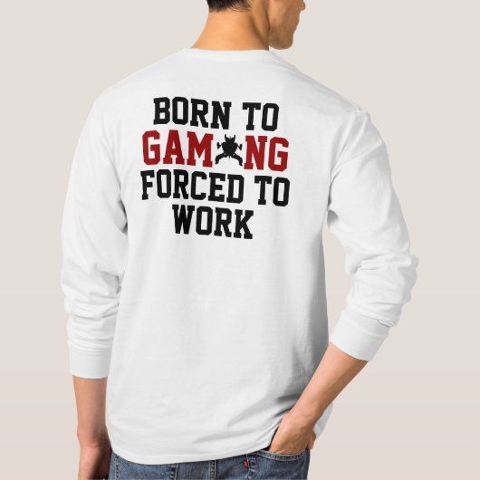 テレビゲームのジャンキーユーおもしろいモア Tシャツ (裏面)