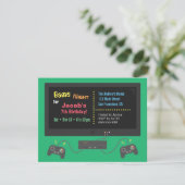 テレビゲームの夜のパーティー招待状 招待状 (スタンド正面)