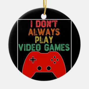 テレビゲームを常に遊しない セラミックオーナメント