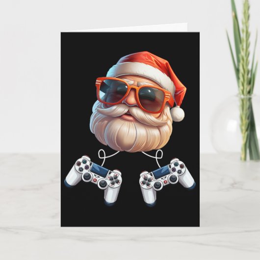 テレビゲームコントローラークリスマスゲーマーゲーム好き カード (正面)