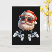 テレビゲームコントローラークリスマスゲーマーゲーム好き カード (黄色い花)