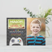 テレビゲーム少年誕生パーティーの招待 招待状 (スタンド正面)