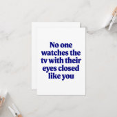 テレビジョーク父の日パパジョーク夫ギフト カード (正面/裏面インサイチュ)