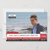 テレビニューメンズおもしろい誕生日 マグネット招待状 (正面)