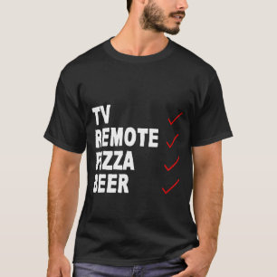 テレビリモートピザビール – Tシャツ