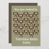 テレビレトロパーティー 招待状 (正面/裏面)