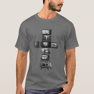 テレビ十字メンズTシャツ Tシャツ