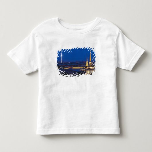 テレビ塔の高いところからの景色 トドラーTシャツ (正面)