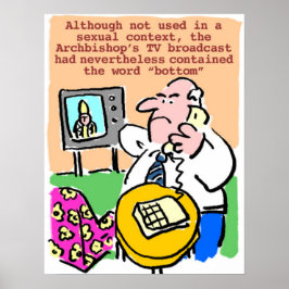 テレビ放送について電話で不平を言う男性 ポスター