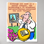 テレビ放送について電話で不平を言う男性 ポスター (正面)