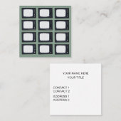 テレビ旧クラシックレトロテレビパターン スクエア名刺 (正面/裏面)