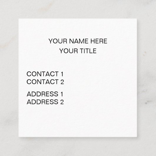 テレビ旧クラシックレトロテレビパターン スクエア名刺 (裏面)