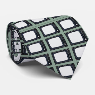 テレビ旧クラシックレトロテレビパターン ネクタイ