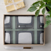 テレビ旧クラシックレトロテレビパターン 薄葉紙 (ギフト)