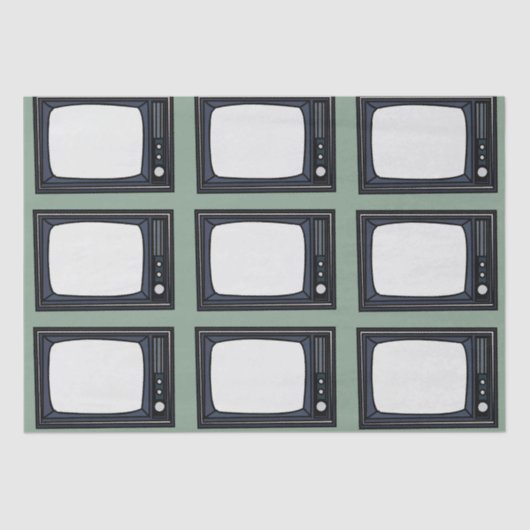テレビ旧クラシックレトロテレビパターン 薄葉紙 (正面)