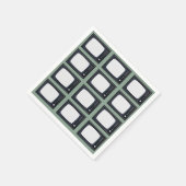 テレビ旧クラシックレトロTVパターンパーティー スタンダードカクテルナプキン (角)